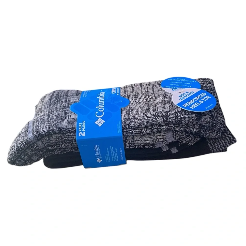 Columbia 2 Pair Moisture Control Crew Socks